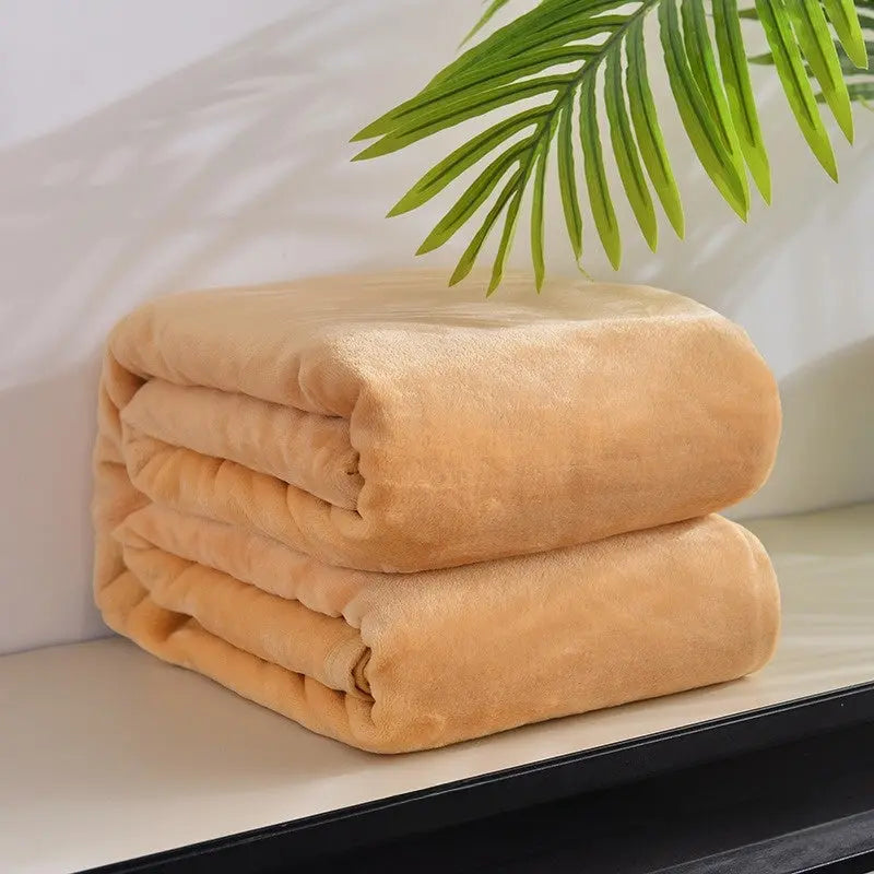 Thickened Soft Coral Fleece Blanket for Home and Gifts TED
