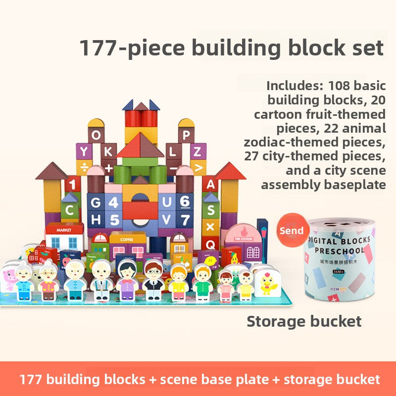 Montessori Building Blocks Set for Kids | 100-200 Piece Creative Learning Toy - EverCharm Gifts