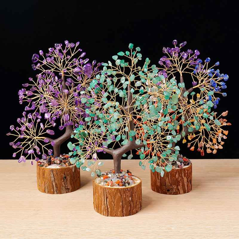 Natural Crystal Tree of Life - Healing Gemstone Decoration for Home & Gifts
