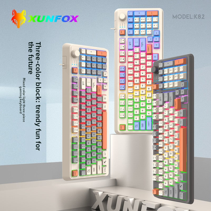 RGB Gaming Keyboard | Mechanical Feel USB Gaming Keyboard with Wrist Rest - EverCharm Gifts