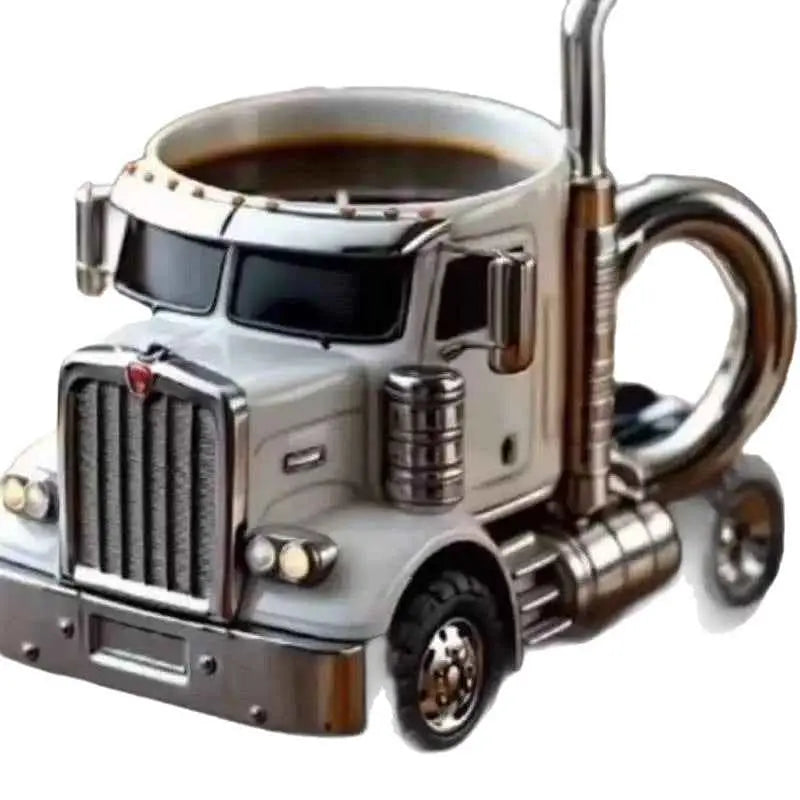 Handmade Resin Big Truck Cup Holder - Creative Multi-Color Drink Holder | Decorative Car & Desk Accessory