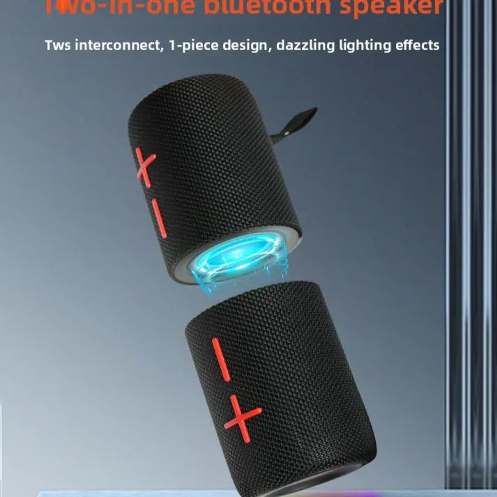 Portable Bluetooth Speaker with LED Light Waterproof Wireless Speaker with TF Card & Call Function TED
