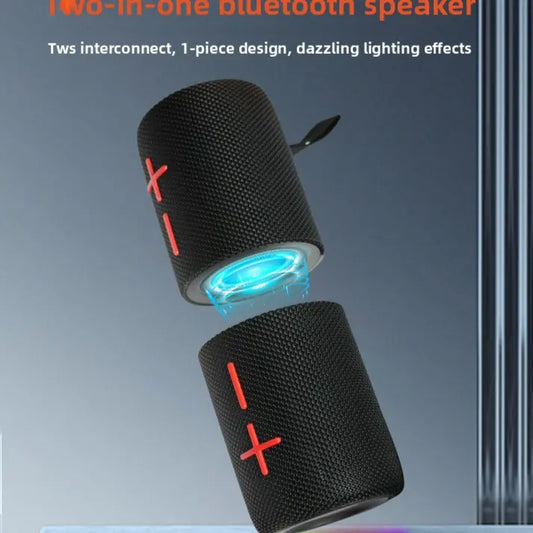 Portable Bluetooth Speaker with LED Light Waterproof Wireless Speaker with TF Card & Call Function TED