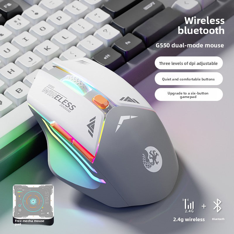 Dual Mode Wireless Gaming Mouse | Bluetooth & 2.4GHz Rechargeable Bluetooth Mouse - EverCharm Gifts