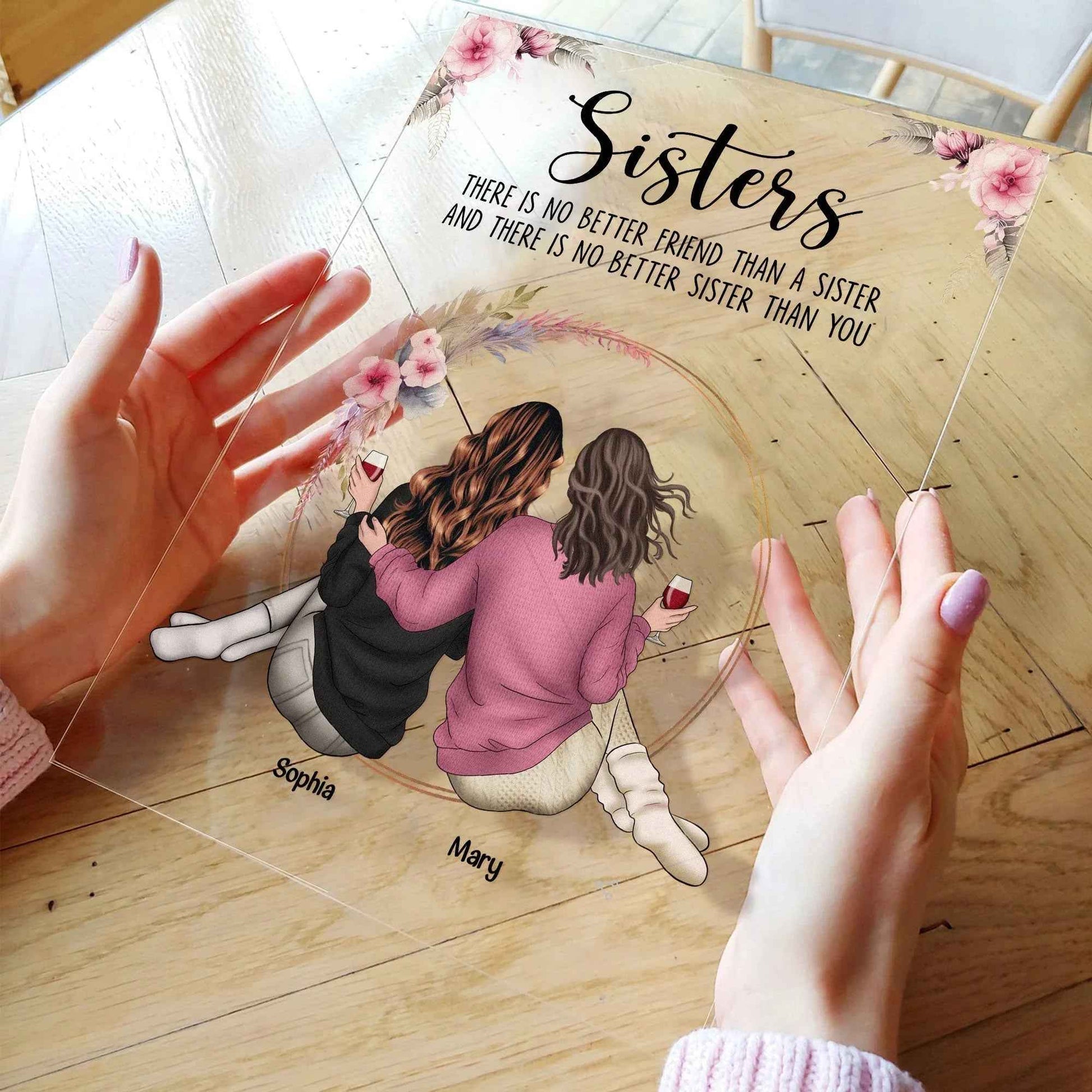 EPR Sisters Personalized Plaque Gift for Sister — EverCharm Gifts