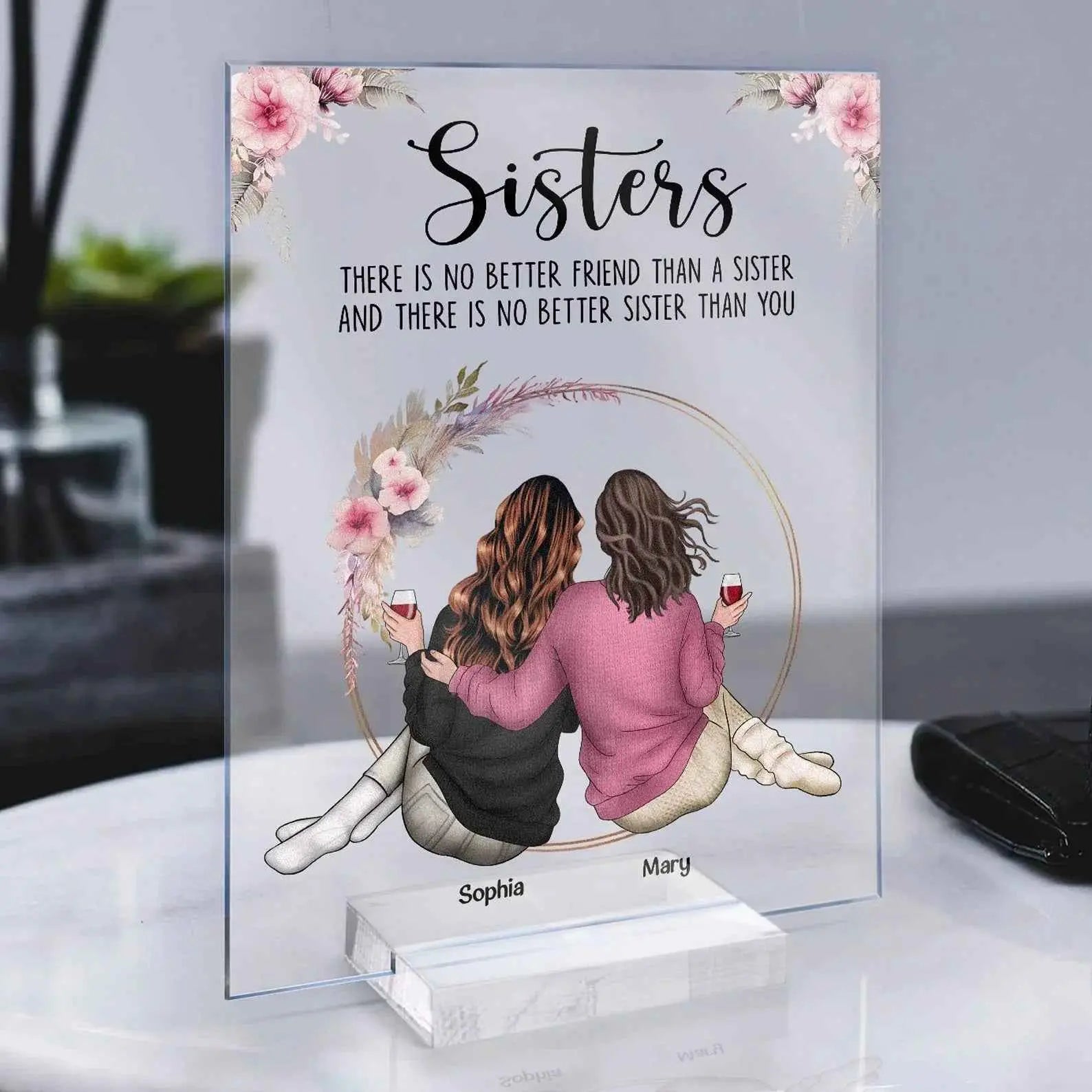 EPR Sisters Personalized Plaque Gift for Sister — EverCharm Gifts
