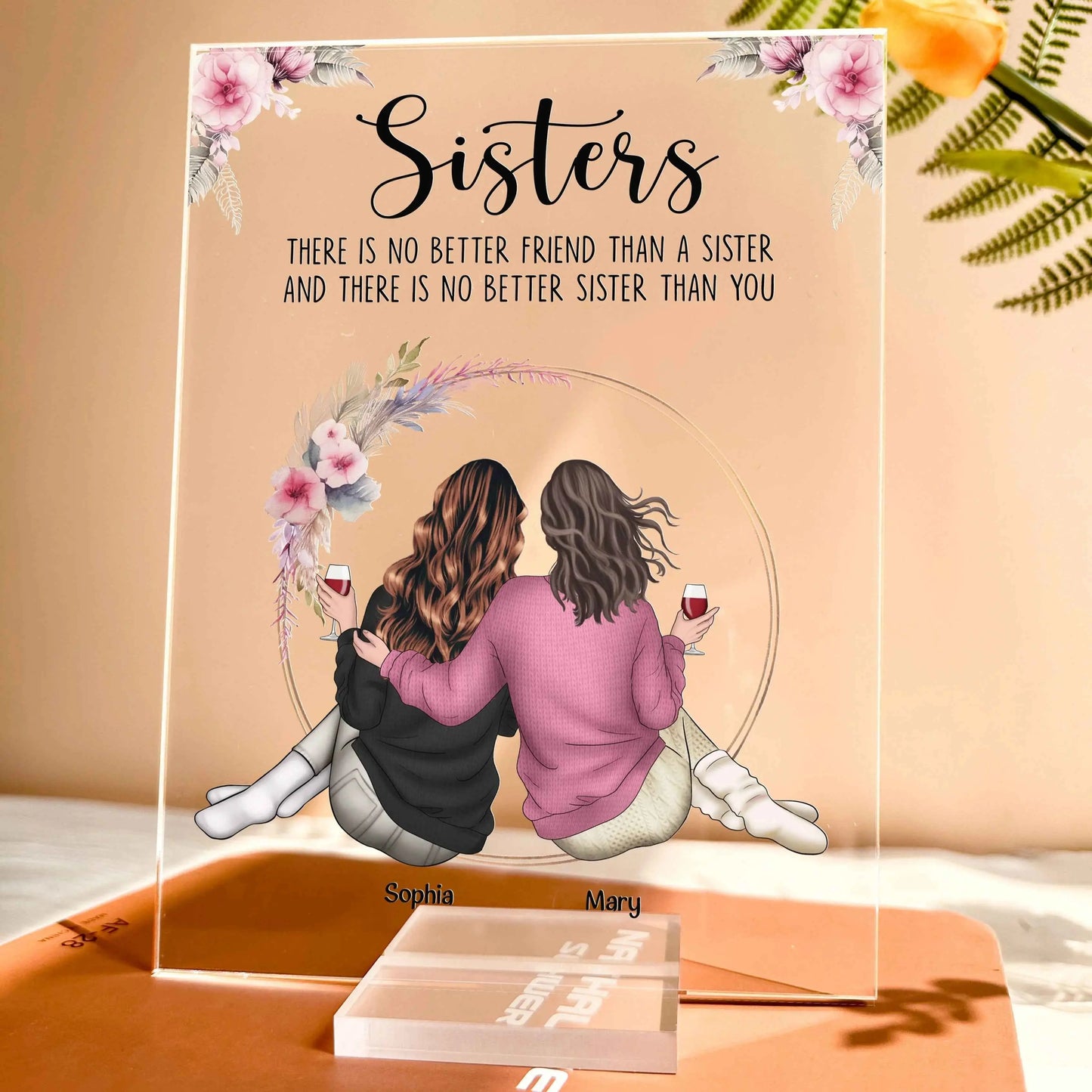 EPR Sisters Personalized Plaque Gift for Sister — EverCharm Gifts