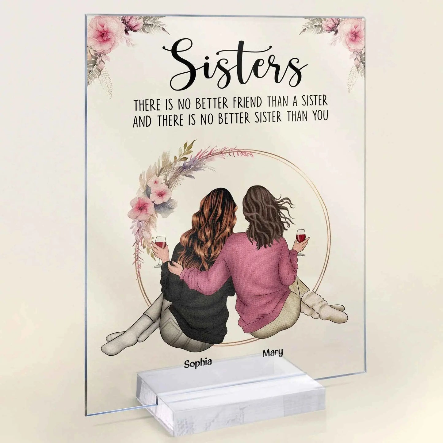 EPR Sisters Personalized Plaque Gift for Sister — EverCharm Gifts
